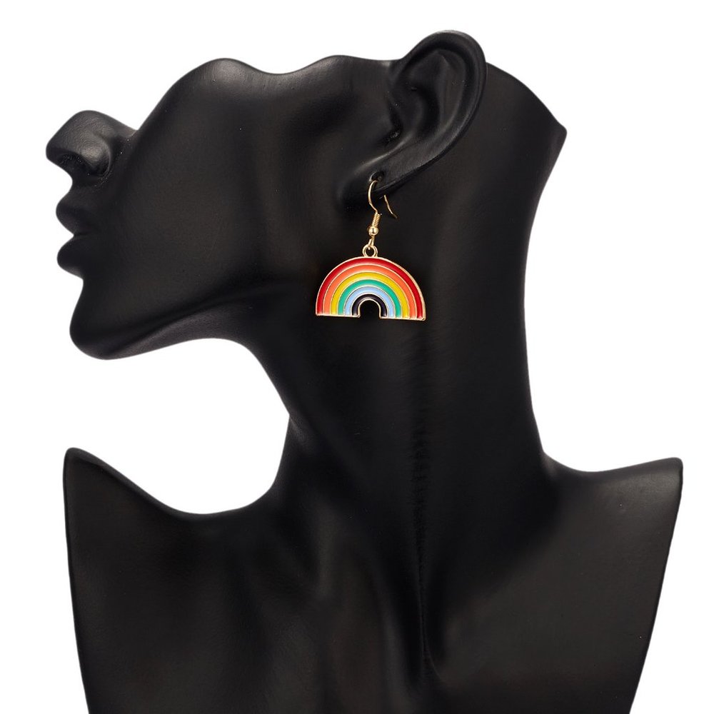 New Classic Charm Dangle Cute Rainbow Earrings - Picture 10 of 14